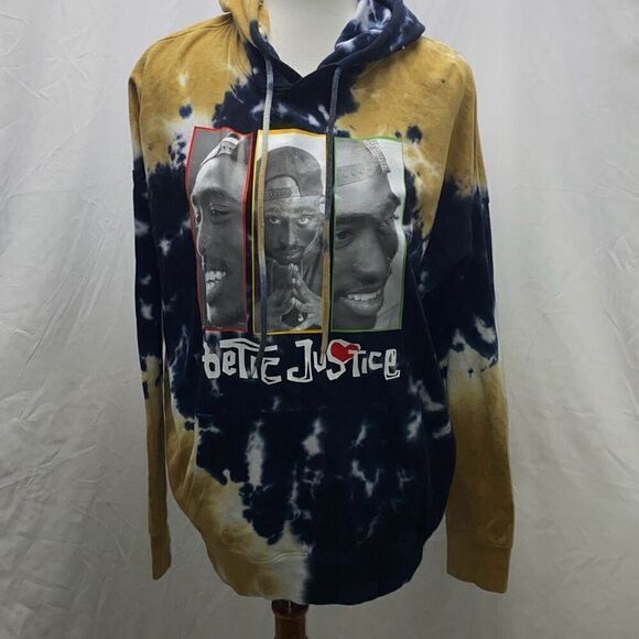 Tupac Poetic Justice tie dye hoodie Sz M 1993 2Pac - Picture 1 of 8